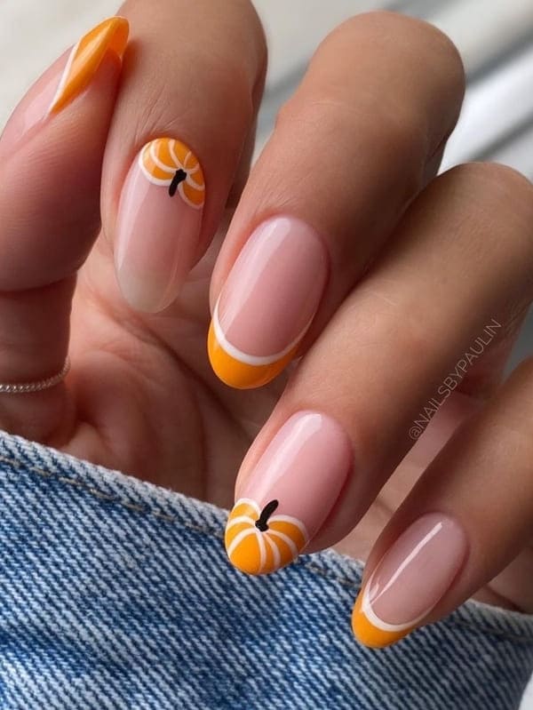 pumpkin French tips
